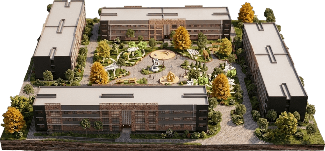 Quy mô được quy hoạch cho một tài sản multifamily chất lượng chuyên nghiệp